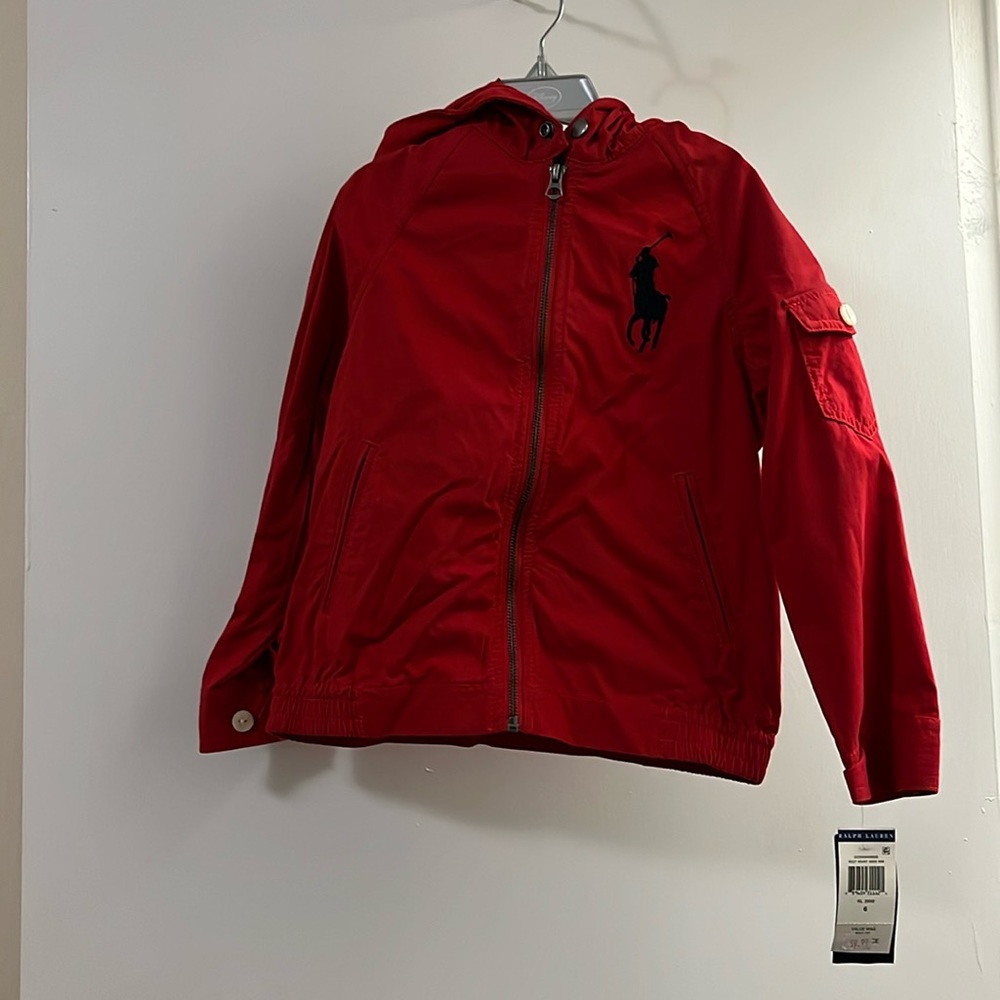 NWT Boys Ralph Lauren Hooded Jacket size 6.